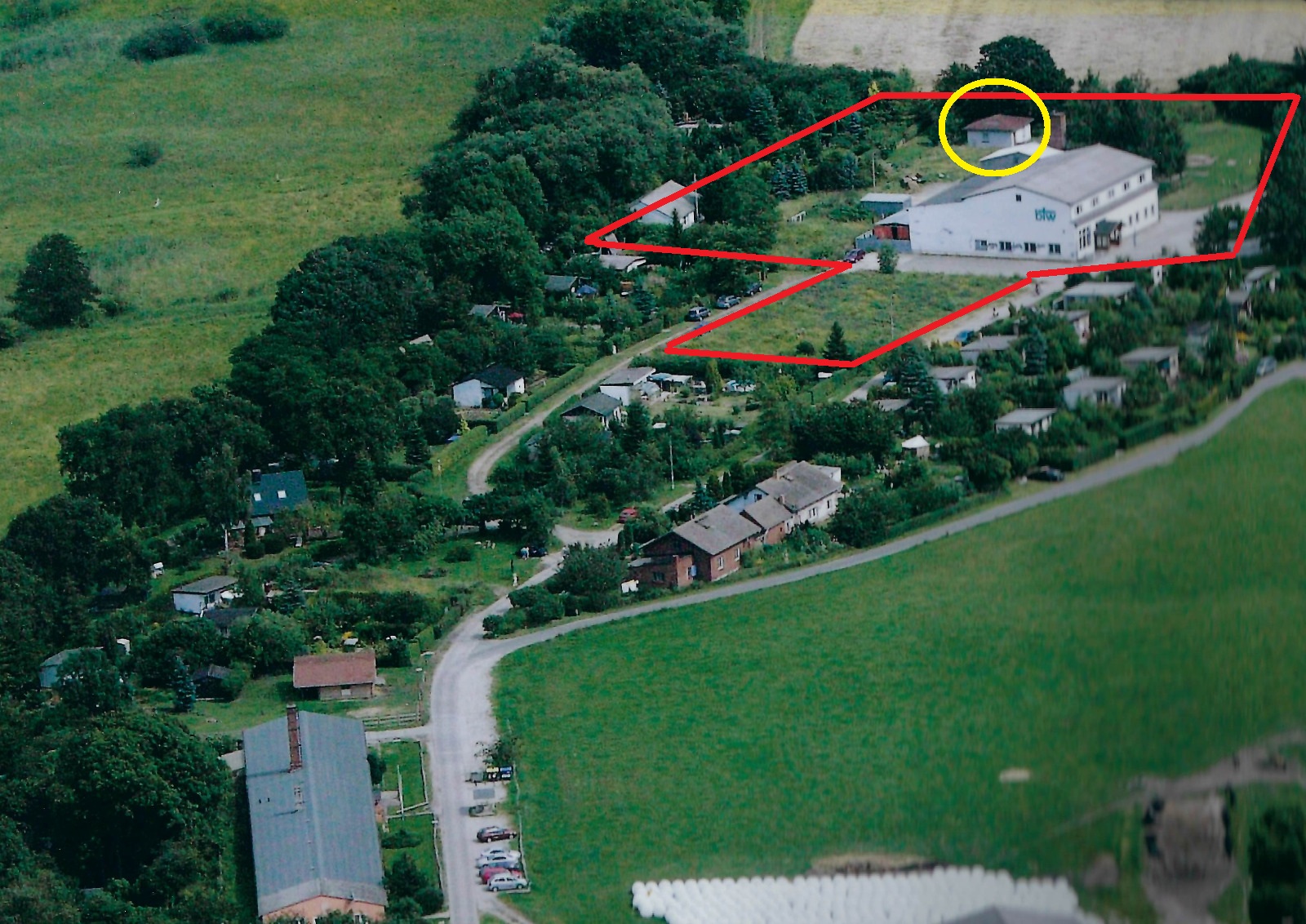 Luftbild: Ehemaliges BFZ am Kanalweg